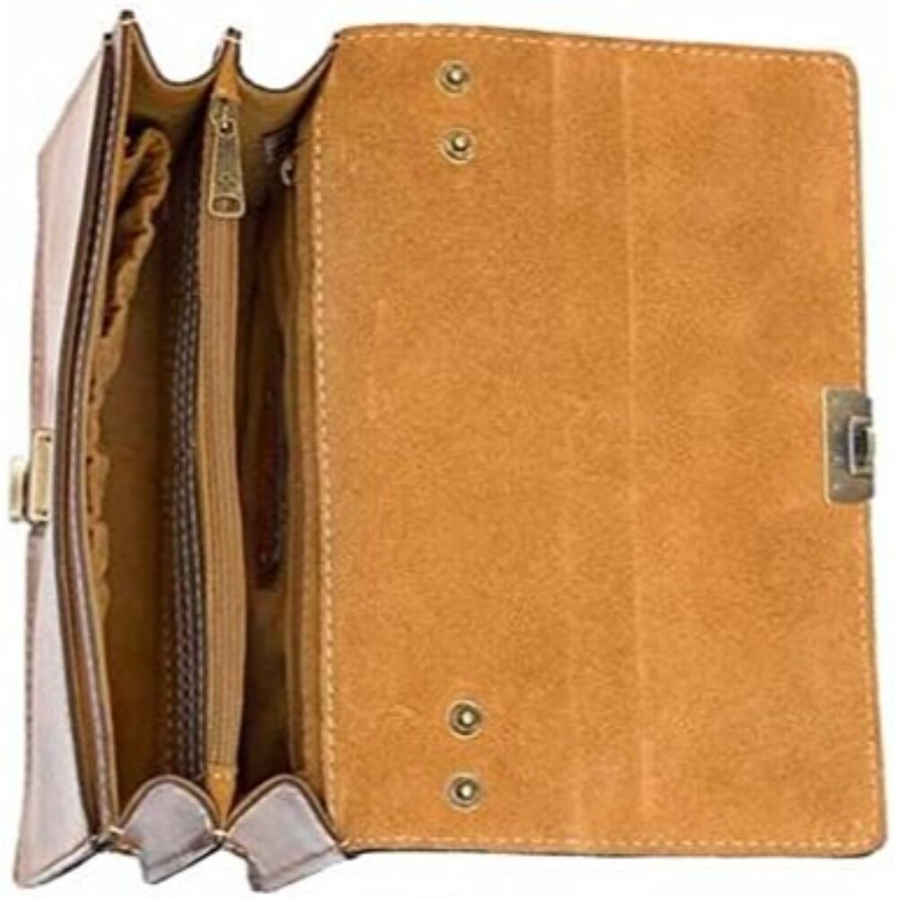 Leather Crossbody Bag Women's Purse Convertible Clutch Organizer - Picture 4 of 4